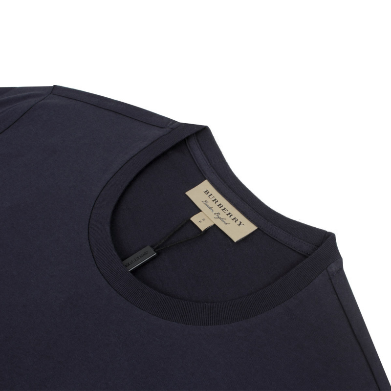 Burberry Logo Long-sleeved T-shirt In Blue