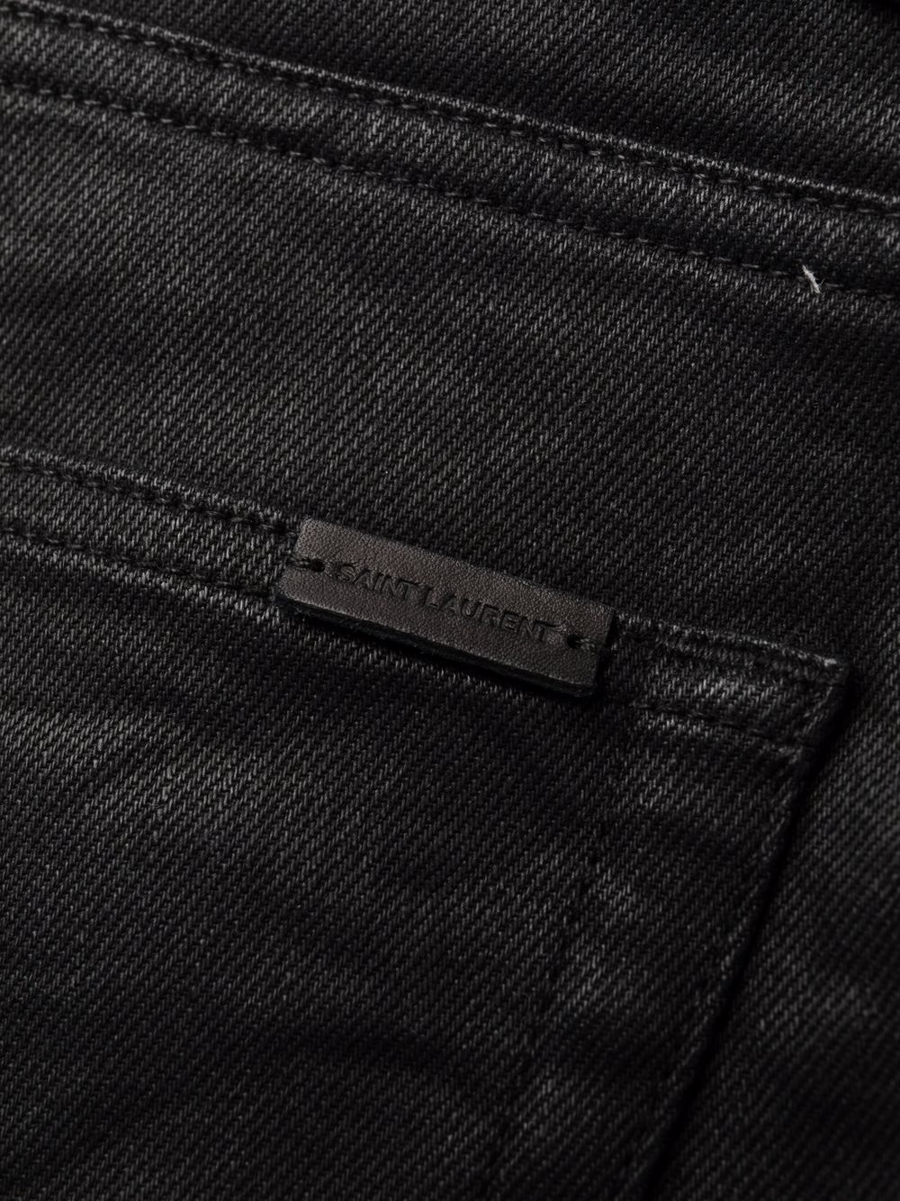 SAINT LAURENT LOGO-PATCH DENIM JEANS
