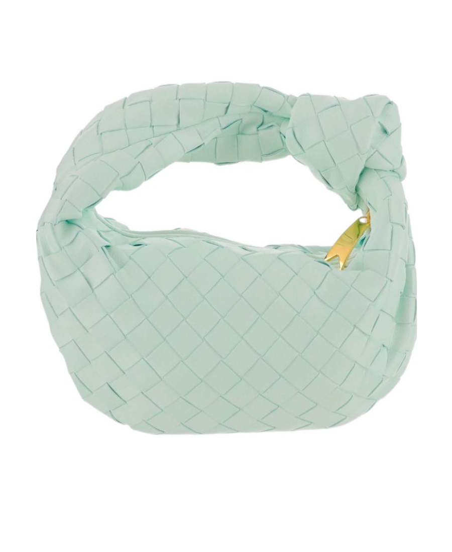 Shop Bottega Veneta Mini Jodie Knitted Handbag In Green