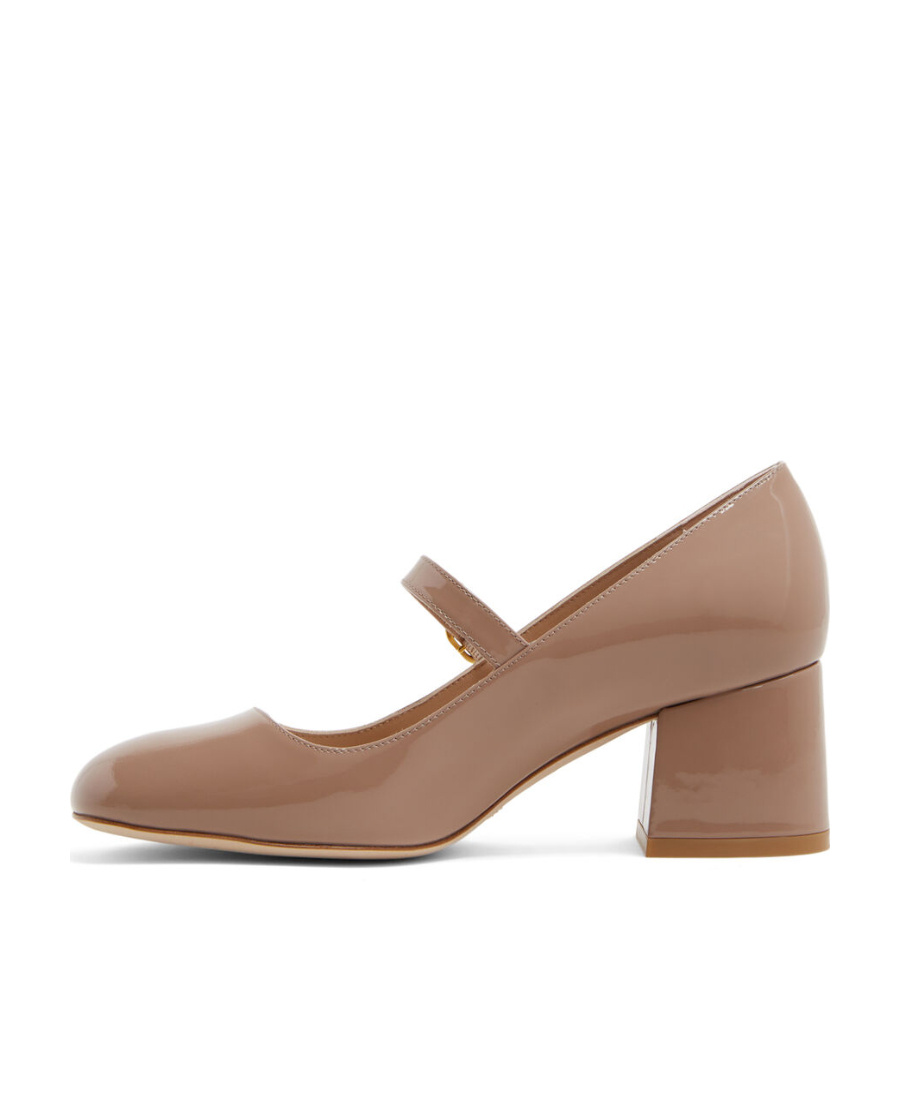 Stuart Weitzman Patent Leather Stuart Mj Pumps 60 In Nude