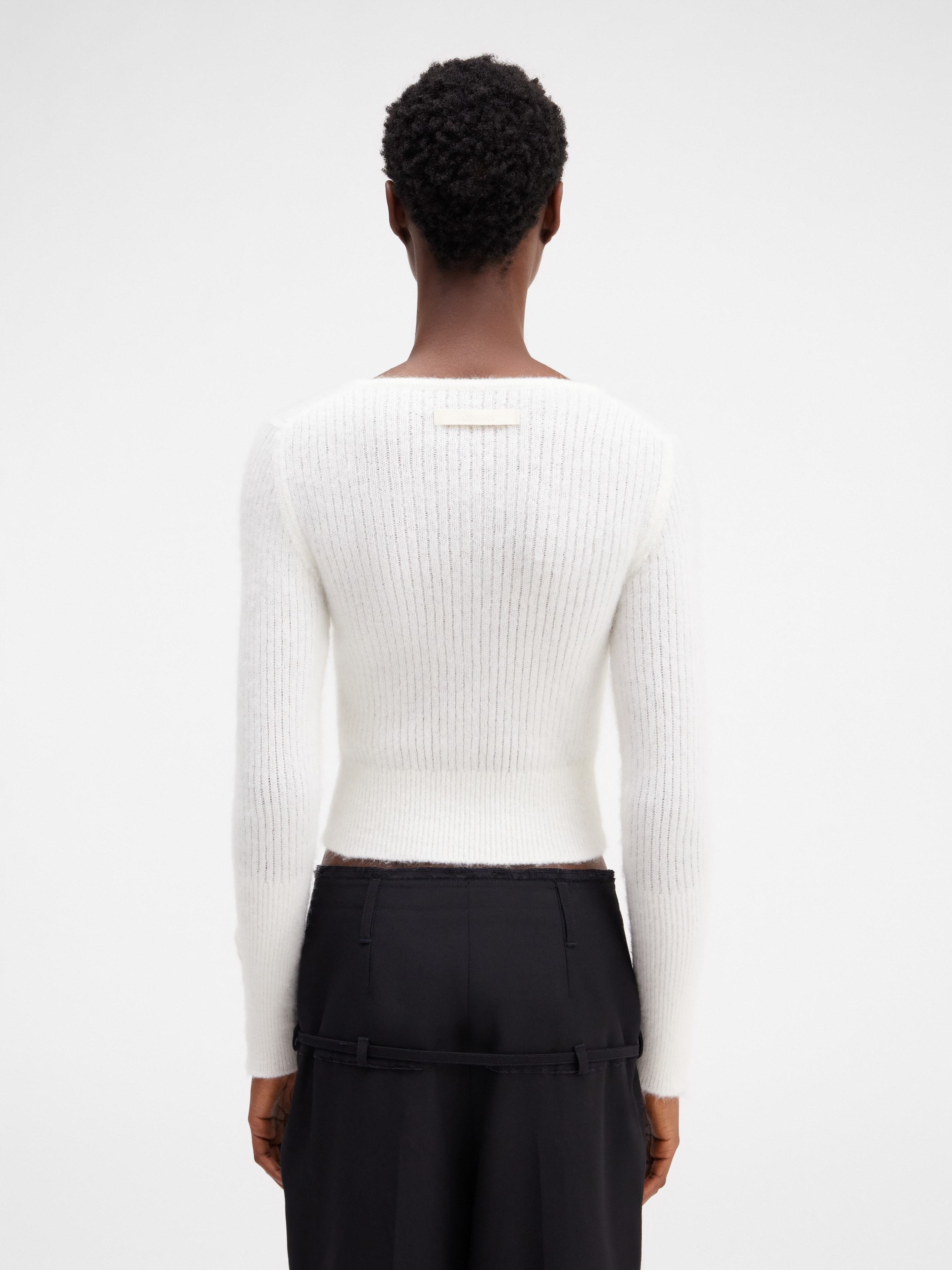 Jacquemus La Maille Piccinni Knitted Cardigan In White