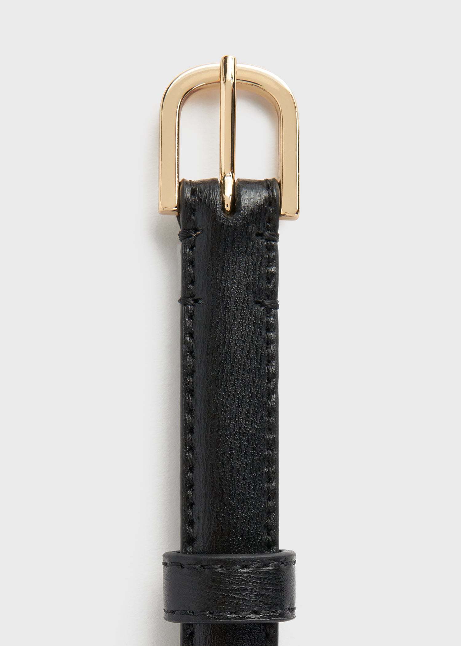 Totême Toteme Leather Thin Belt In Black