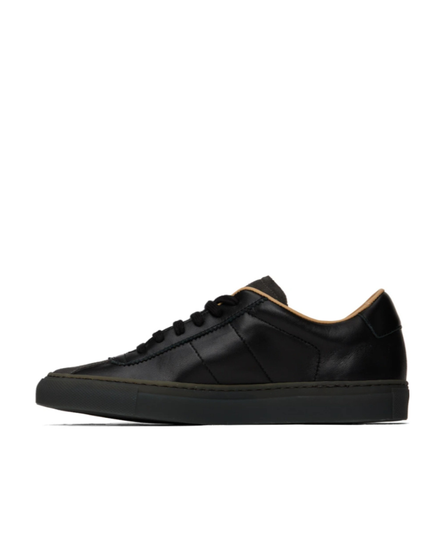 Common Projects Front Strapped Low-top Casual Shoes In Black