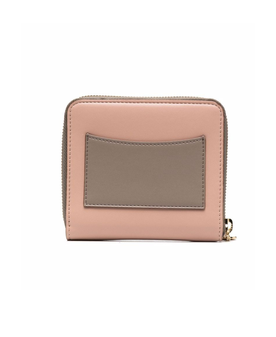 Stella Mccartney Stella Logo Zip-around Wallet In Nude