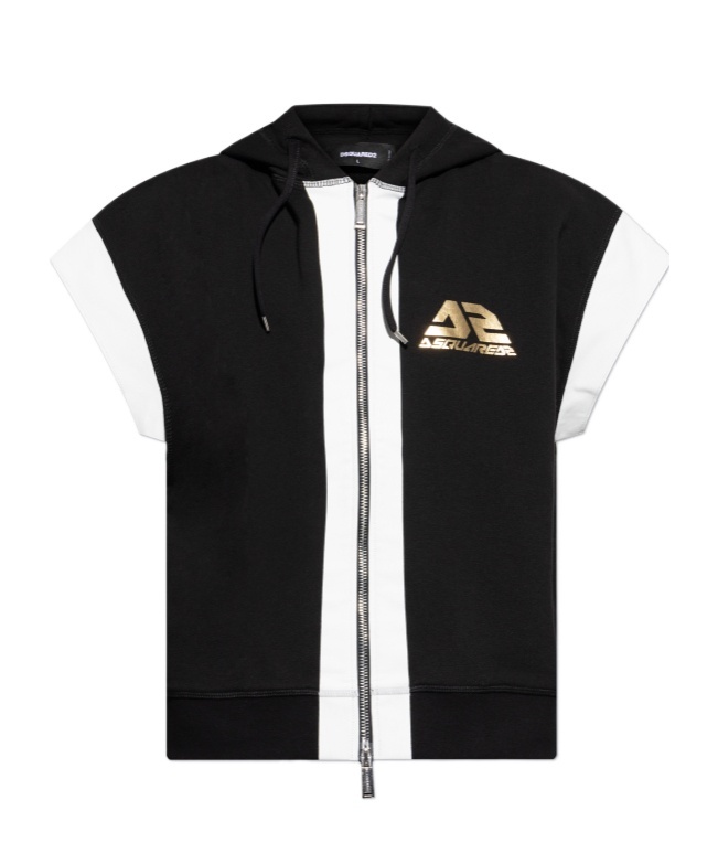 Dsquared2 Sleeveless Sweatshirt In Black