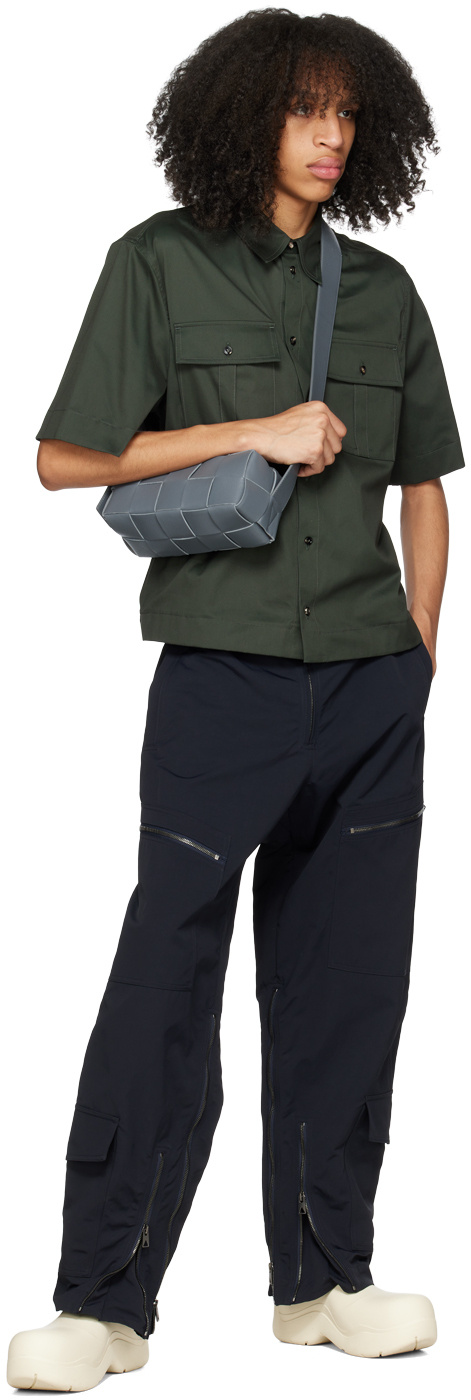 Bottega Veneta Small Cassette Shoulder Bag In Gray