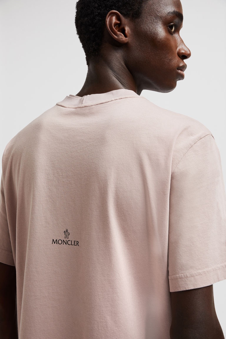 Moncler Logo-patch T-shirt In Nude