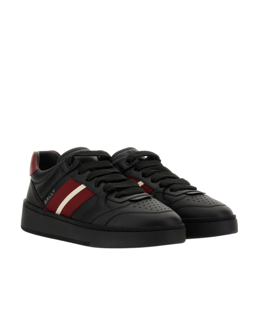 Shop Bally Round-toe Lace-up Sneakers In Black