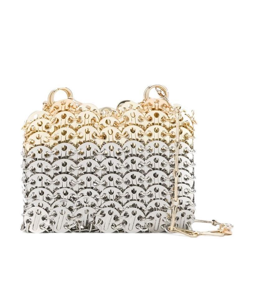 Rabanne 1970 Nano Skyline Bag In White
