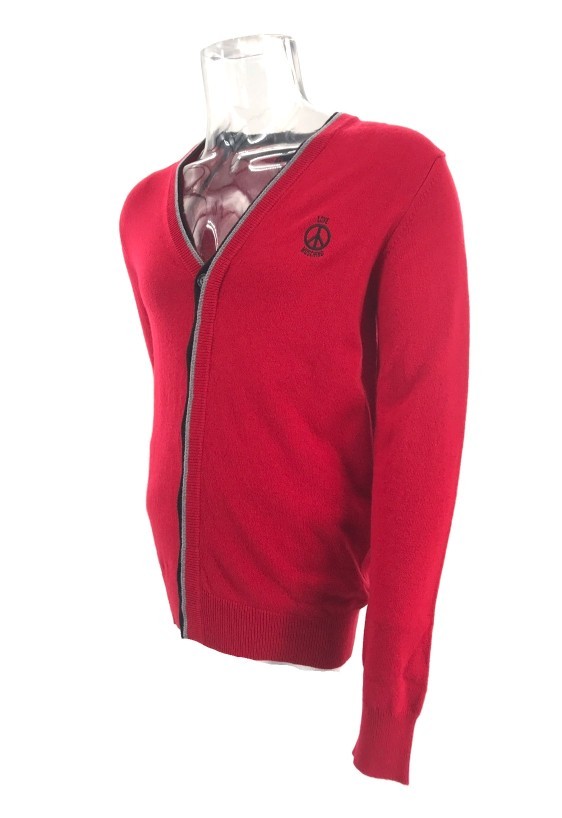 Moschino Long-sleeved Sweater In Red