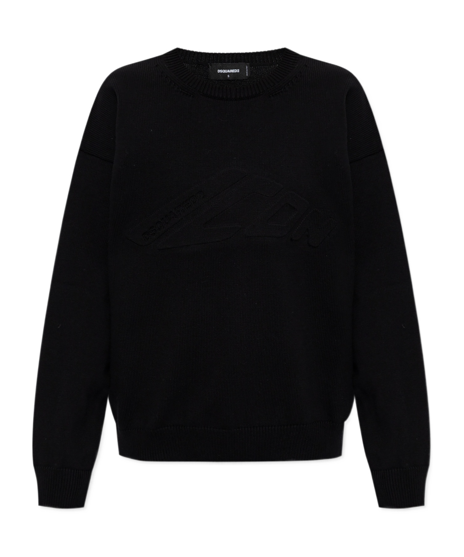 Dsquared2 Logo-embossed Sweater In Black