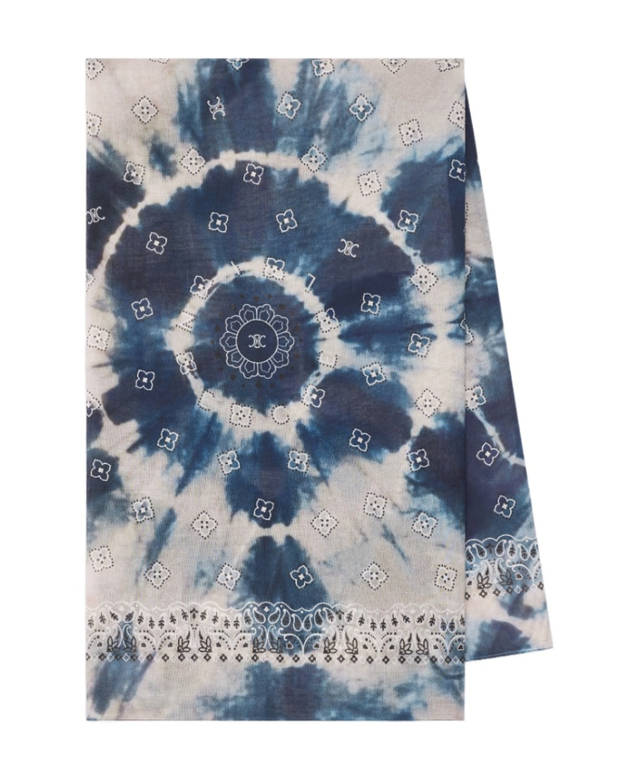 Celine Cotton Tie-dyeing Gauze Cage In Blue
