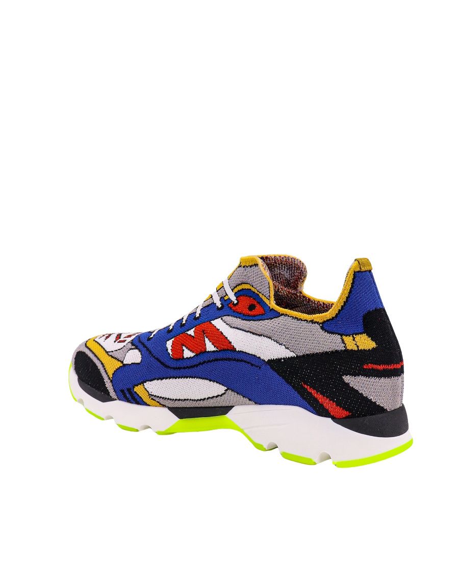 Marni Multicolor Knit Sneakers With Print In Multicolor