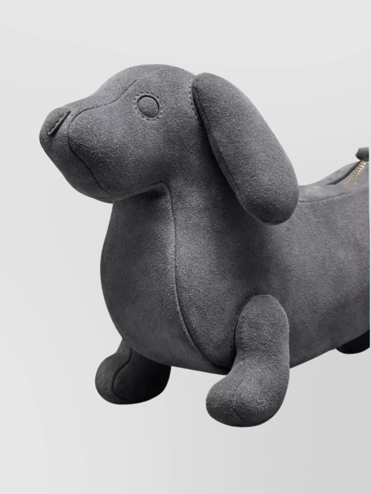 Thom Browne Hector Suede Clutch Bag In Gray