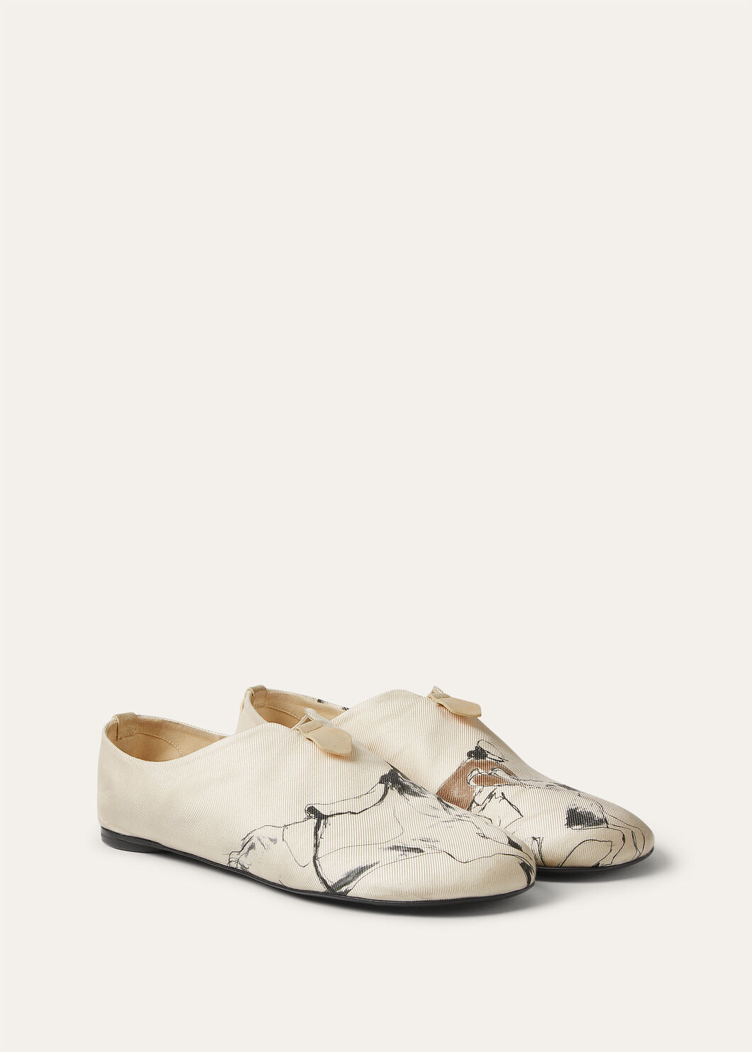 Loro Piana Floaty Graphic-print Loafers In Neutral