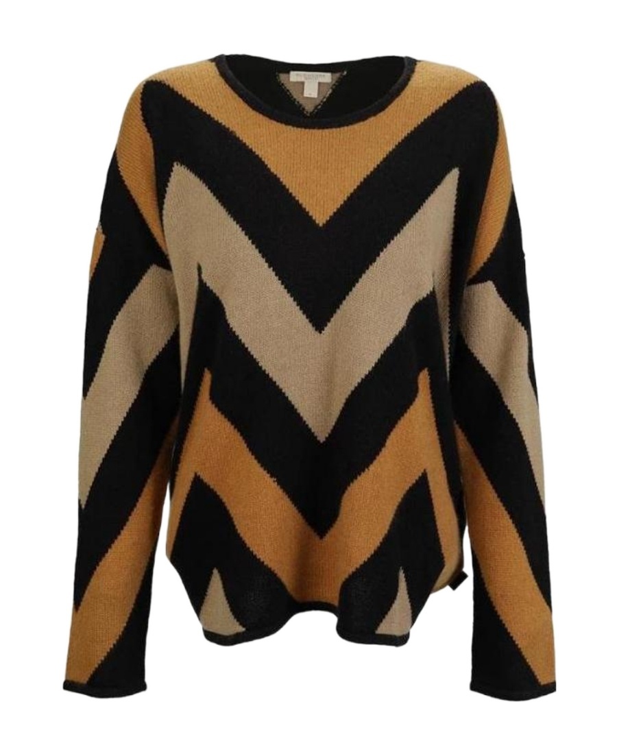 Burberry Round-neck Long-sleeved Pullover In Black