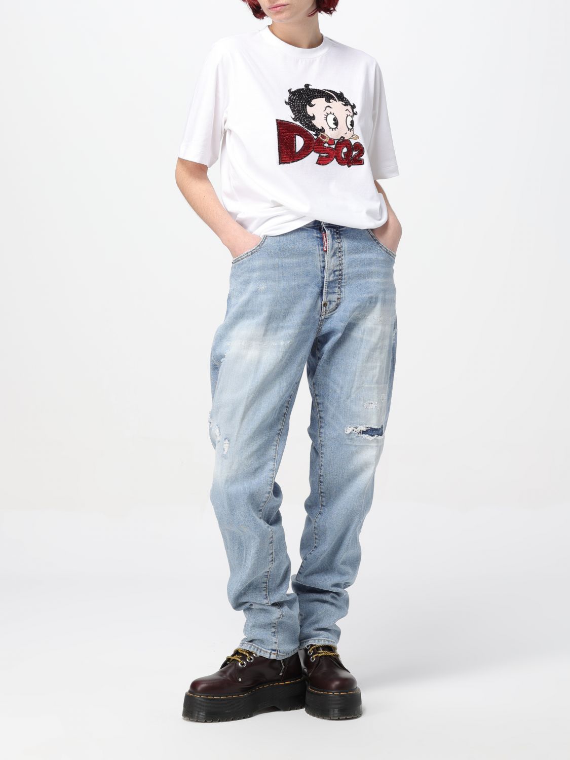 Dsquared2 642 Tapered-leg Jeans In Blue