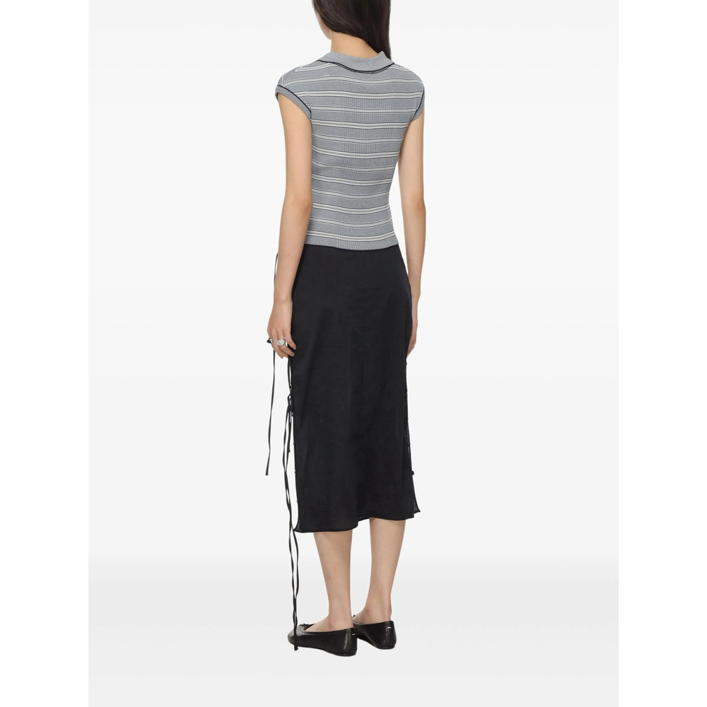 Shop Low Classic Striped Knit Polo Shirt In Multi-color