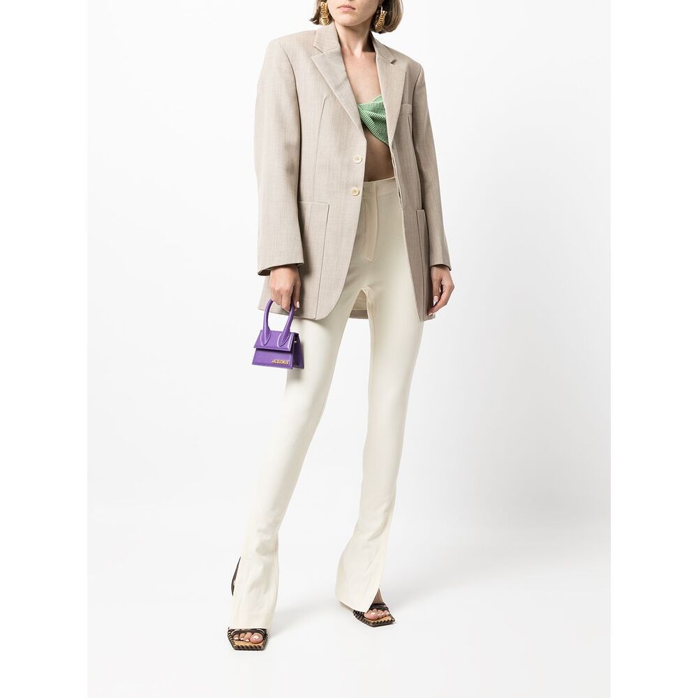 Jacquemus La Veste D'homme Oversize Linen Jacket In Nude