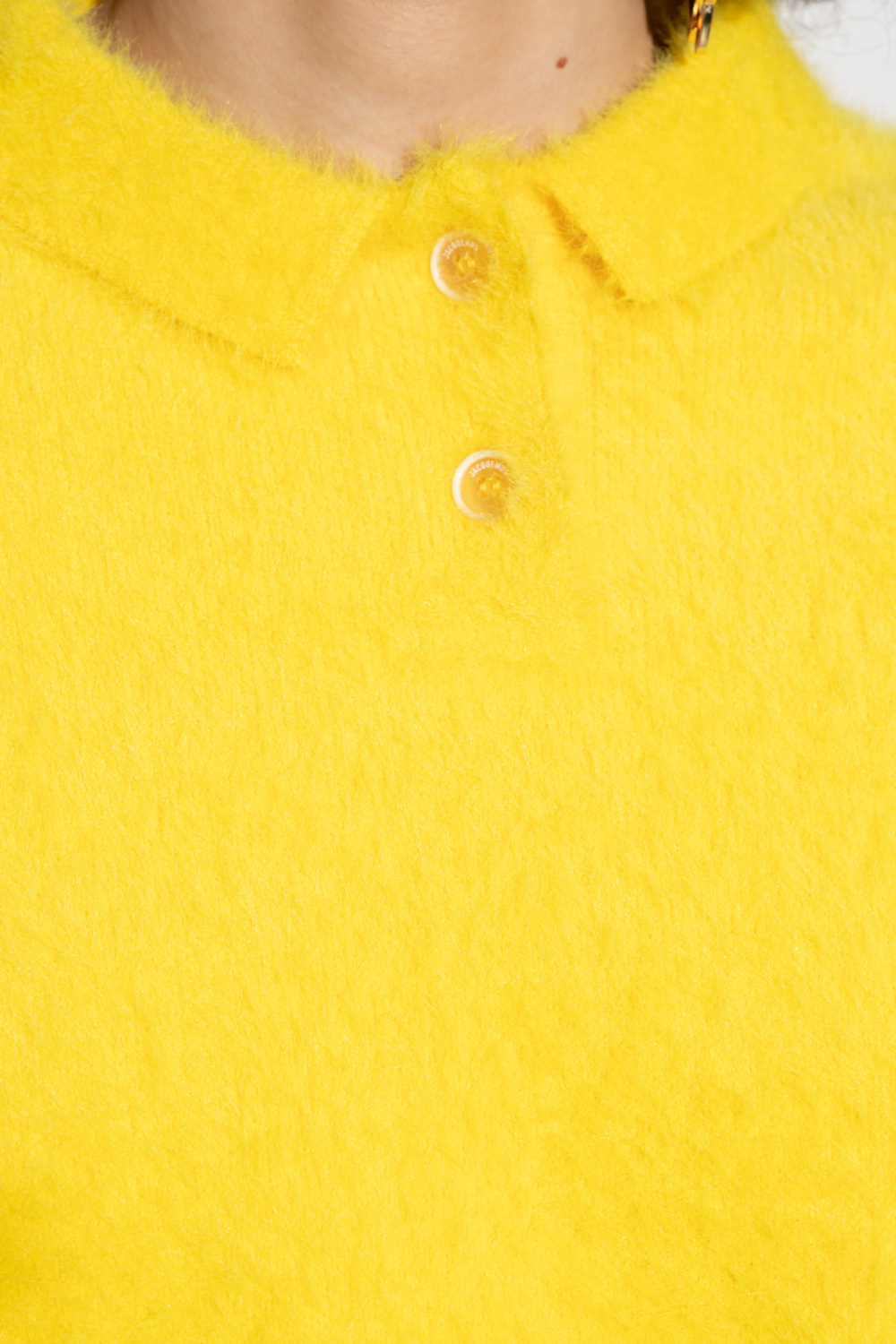 Shop Jacquemus Le Polo Neve Polo Shirt In Yellow