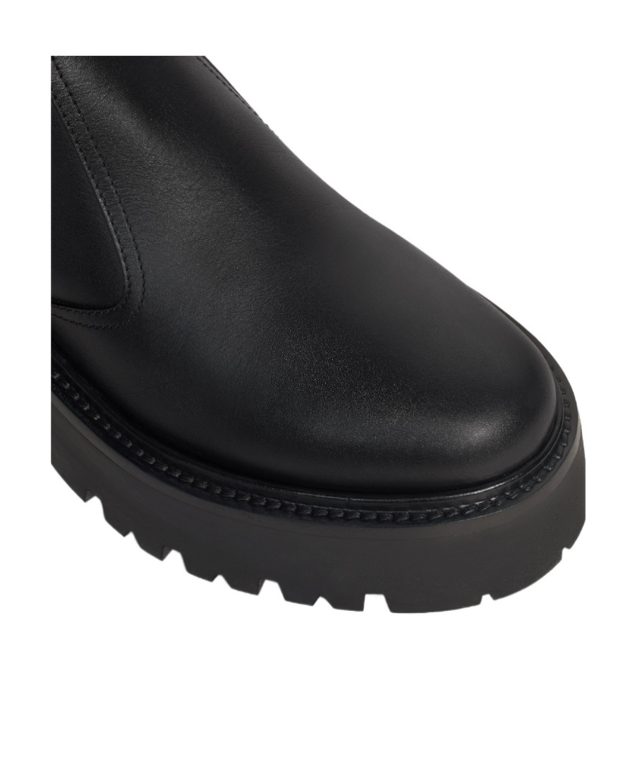 Celine Bulky Logo Short Boots In Black