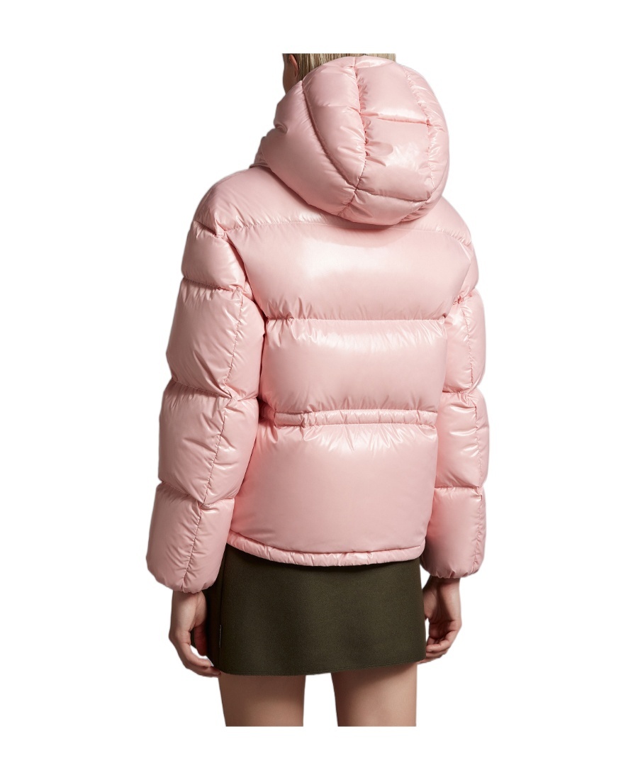 Moncler Abbaye Short Down Jacket In Pink