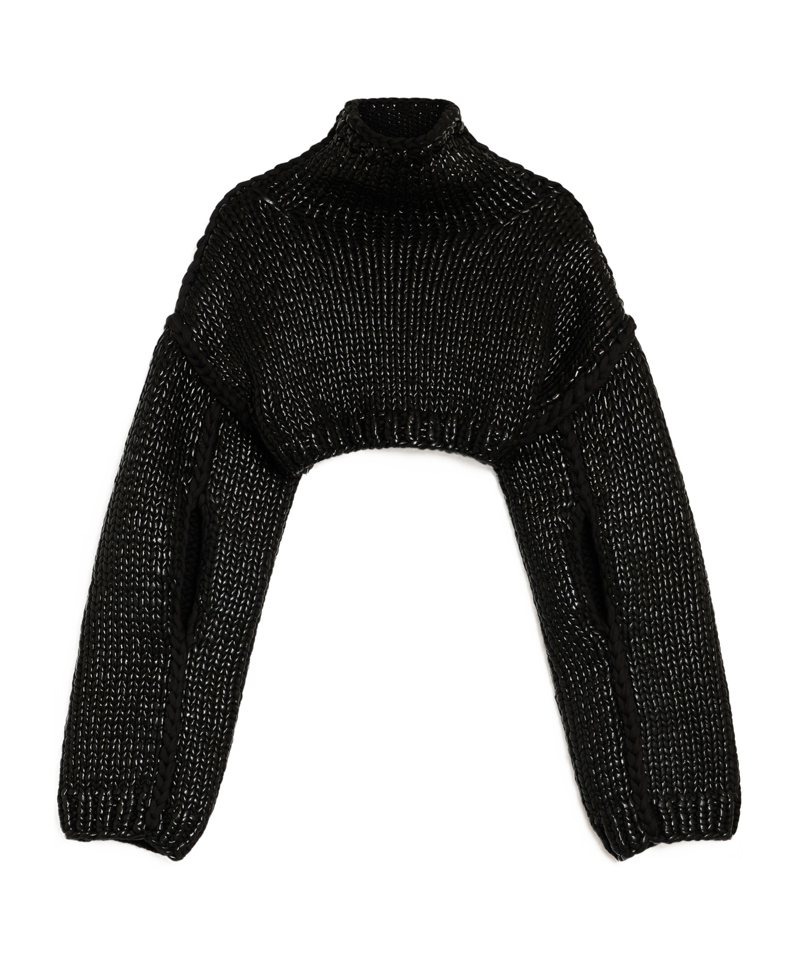 Sportmax High Neck Cut-out Detailed Jumper In Black