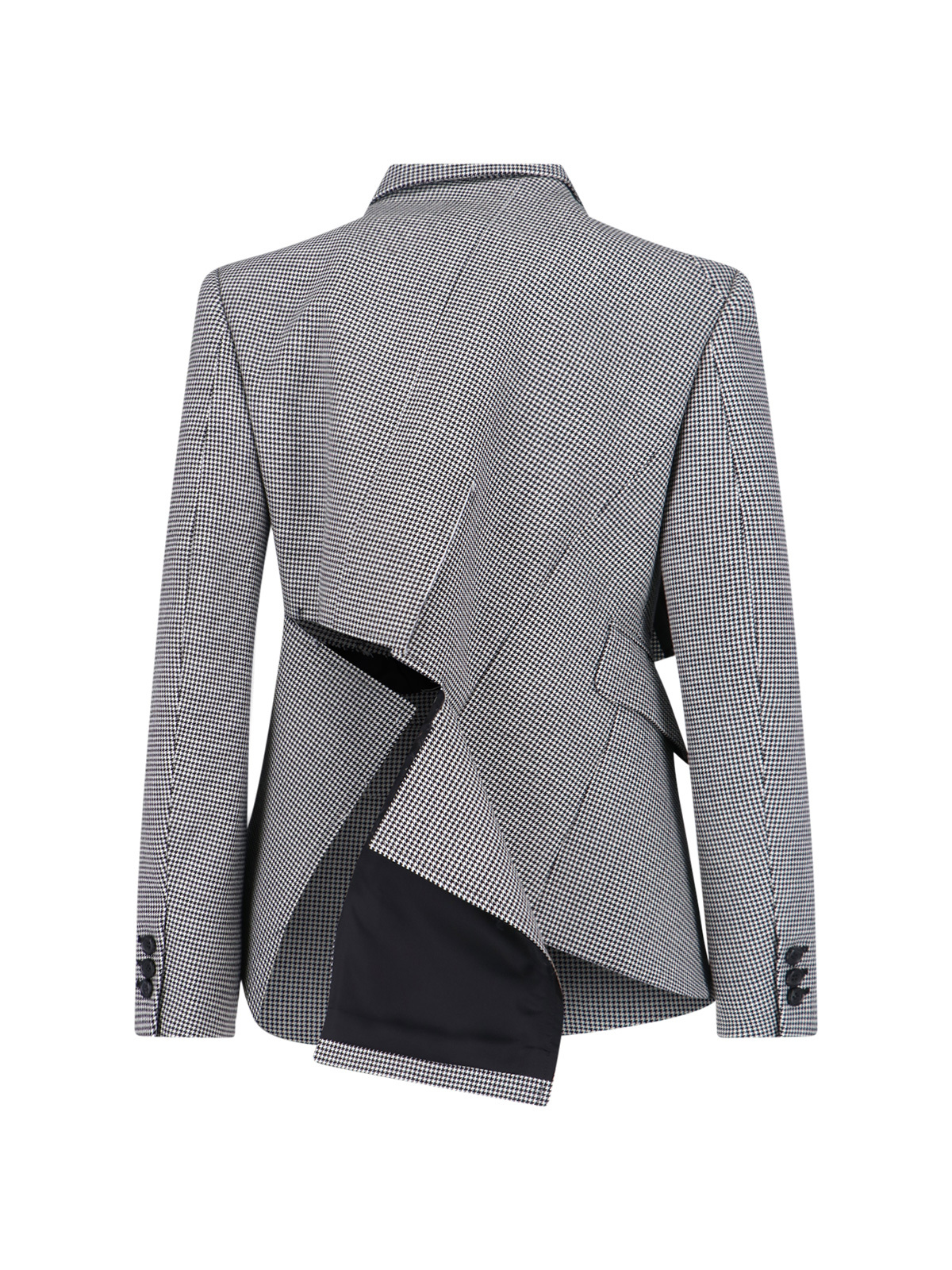 Comme Des Garçons Asymmetric Blazer With Notched Lapel Design In Black