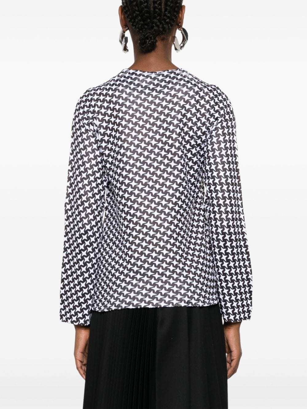 Shop Comme Des Garçons Long-sleeved Top In Black