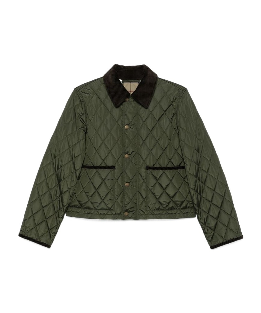 Shop Burberry Quilted Jacket In Black