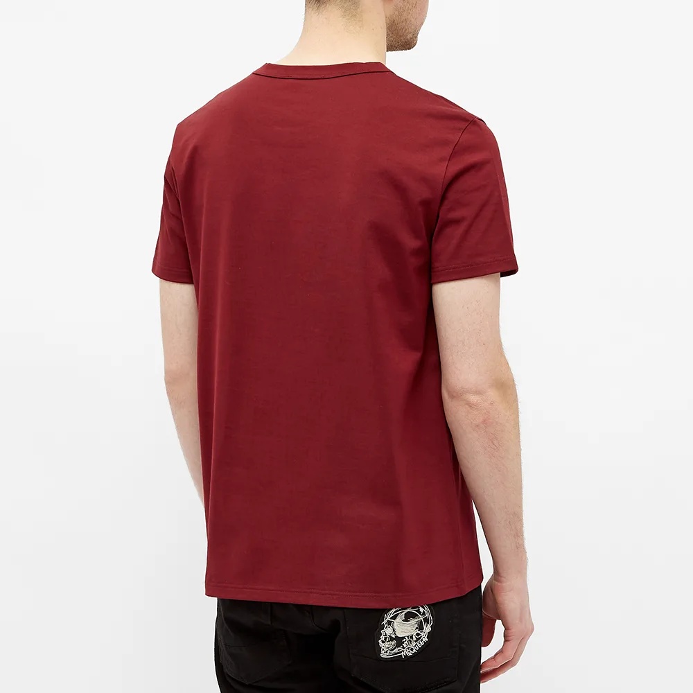 Alexander Mcqueen T-shirt With Round Neck And Short Sleeves In Red