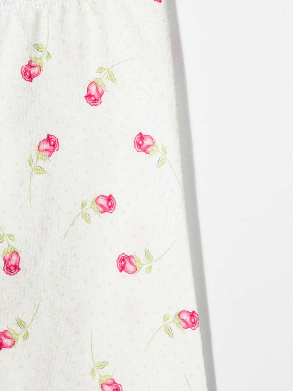 Monnalisa Flower Print Trousers In White