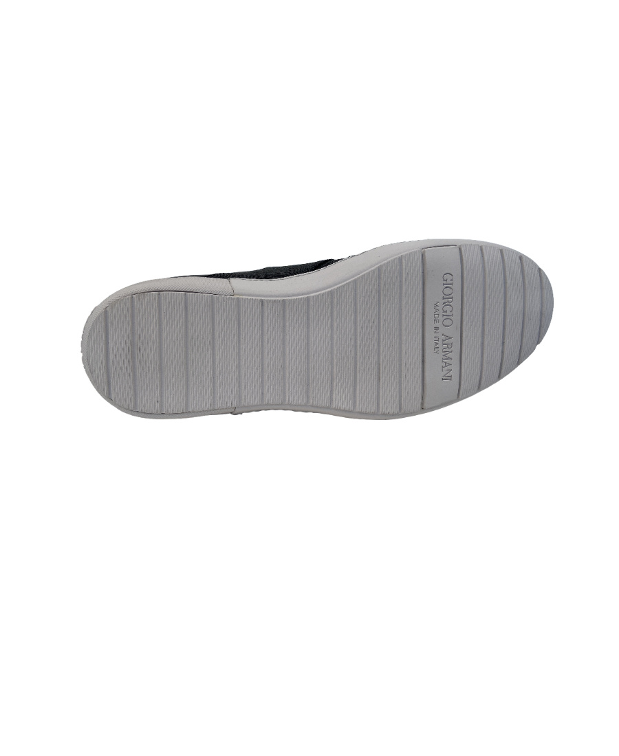 Giorgio Armani Tie Casual Sports Shoes In Black