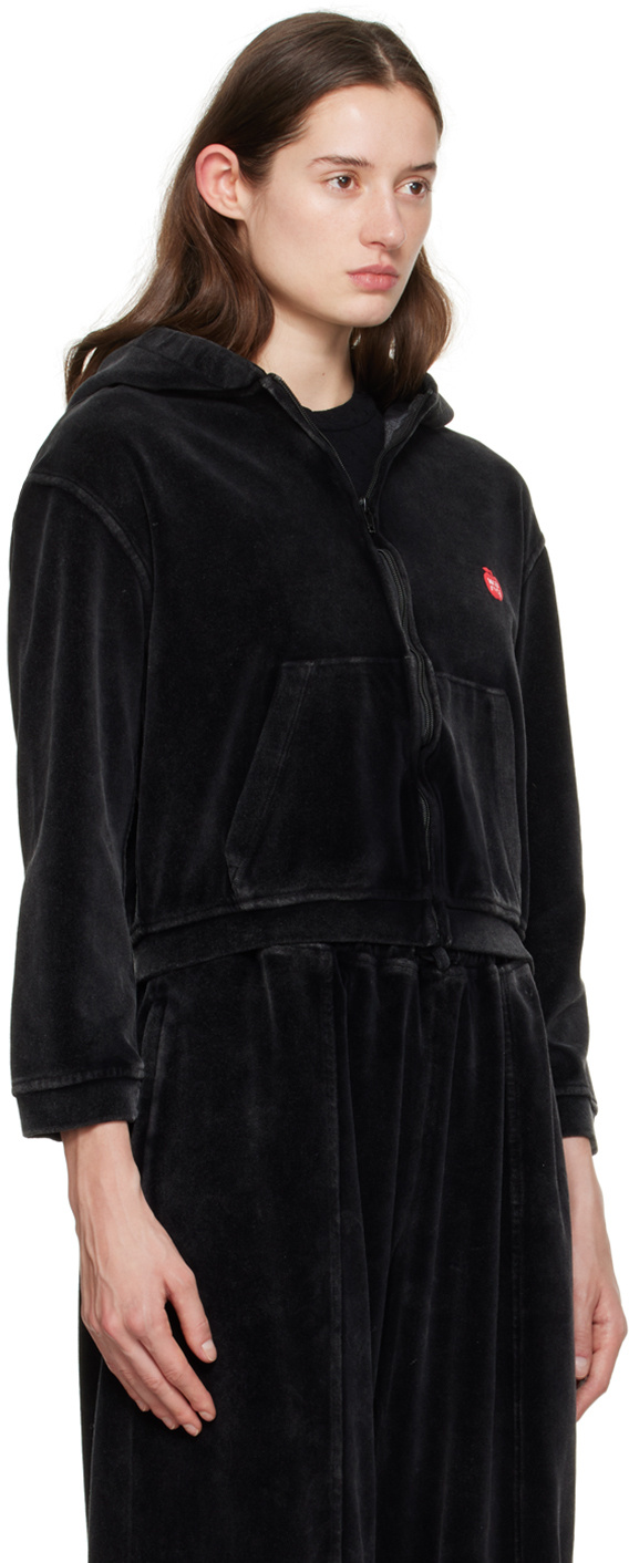 Alexander Wang T Zip-up Hoodie In Black