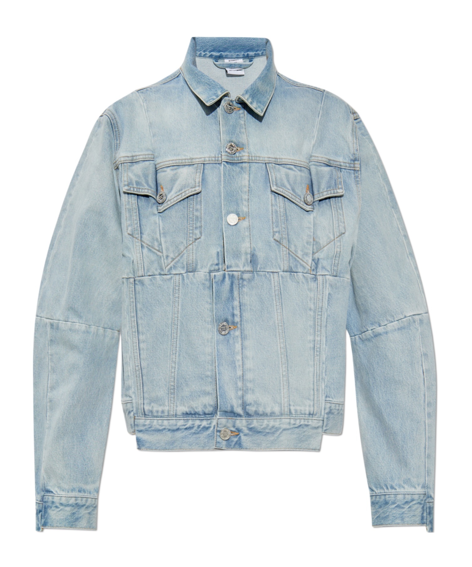 VETEMENTS VETEMENTS COLLARED BUTTON-UP DENIM JACKET
