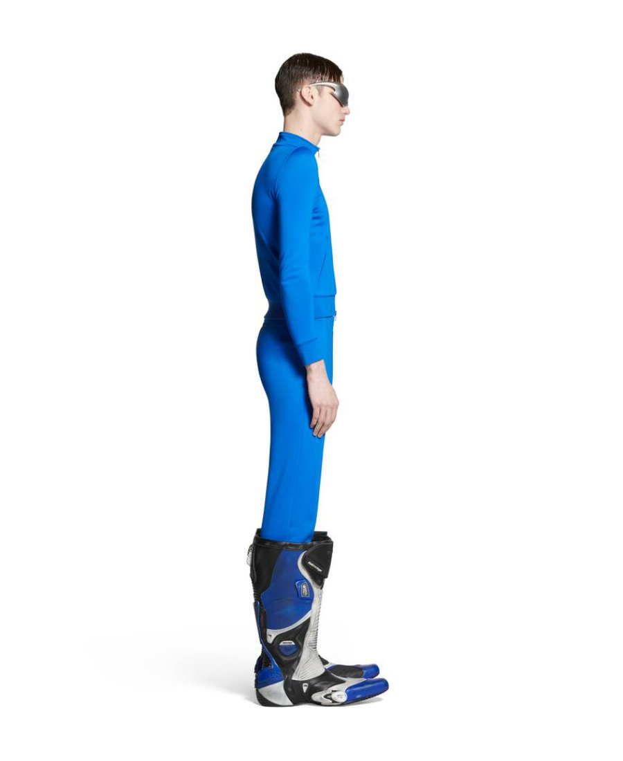 Balenciaga Straight-leg Track Pants In Blue