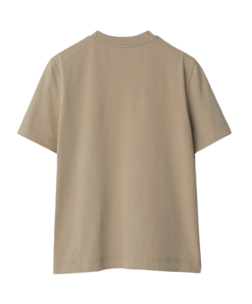 Burberry Duck-embroidered Cotton T-shirt In Nude