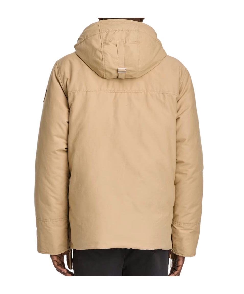 Canada Goose Hooded Pocketed Padded Jacket In Neutral