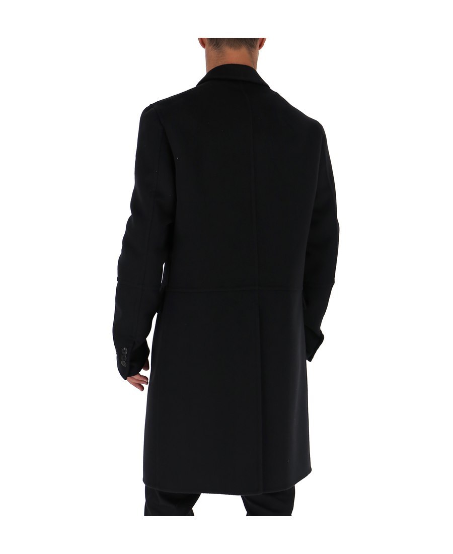 Prada Wool And Angora Coat In Black