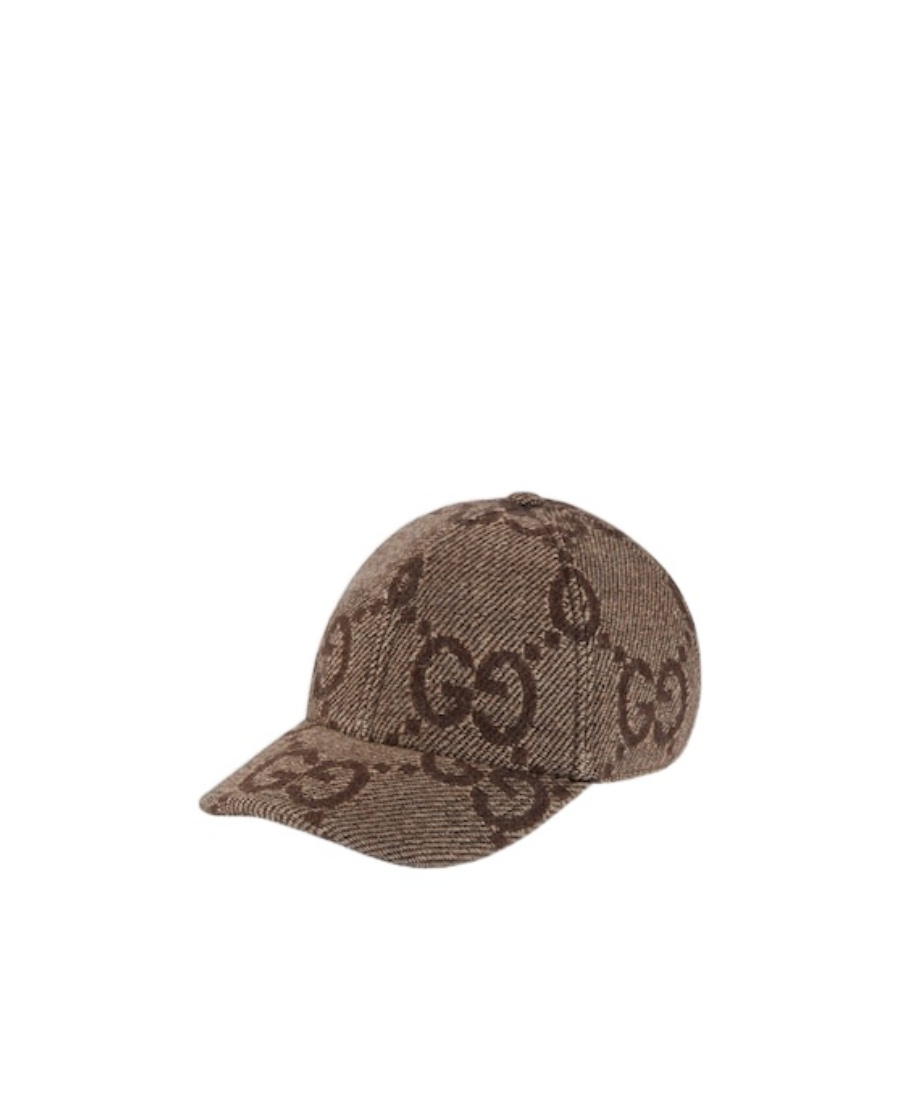 Gucci Jumbo Gg Wool Baseball Cap In Green