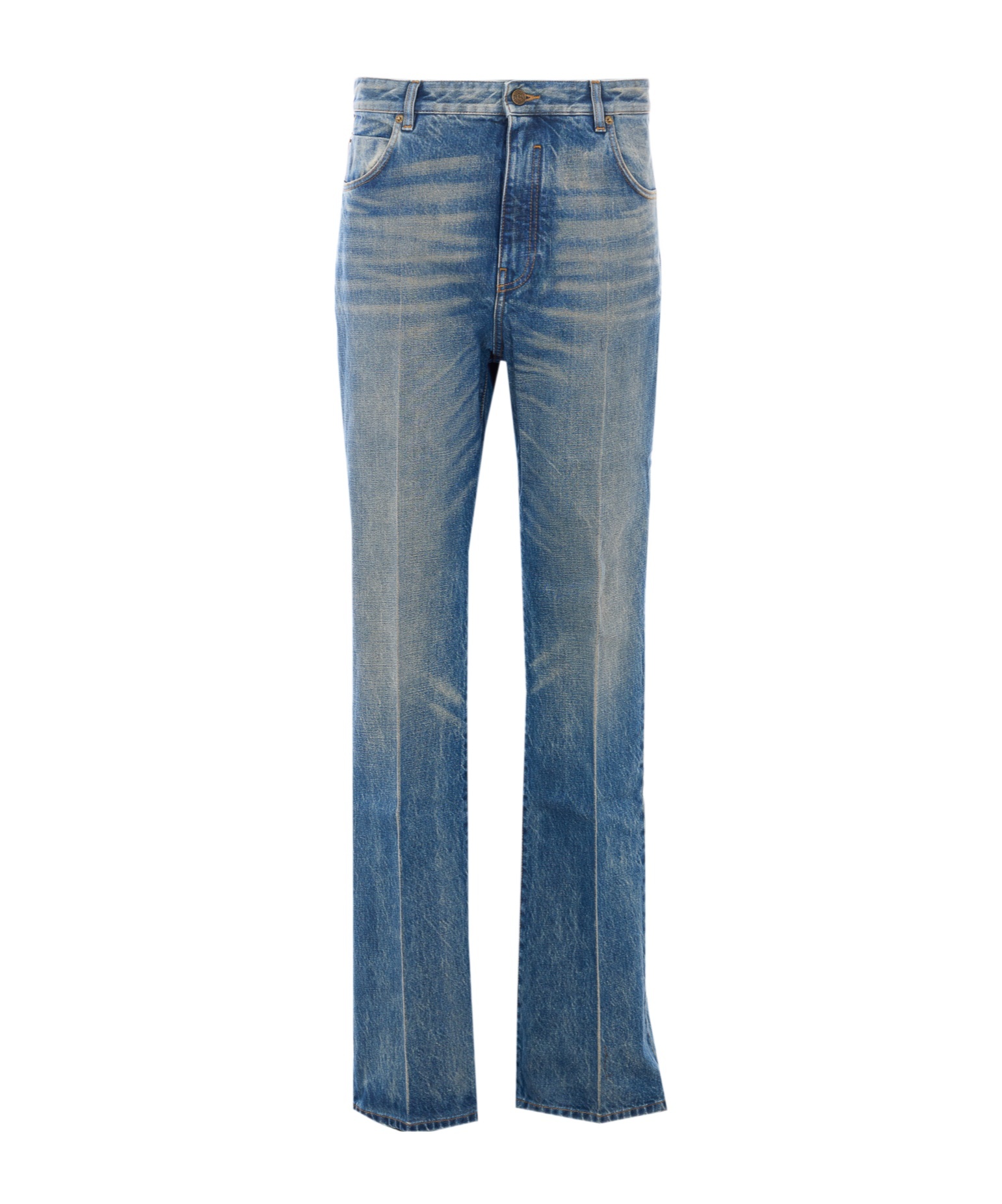 Balmain Belt Loop Jeans In Blue