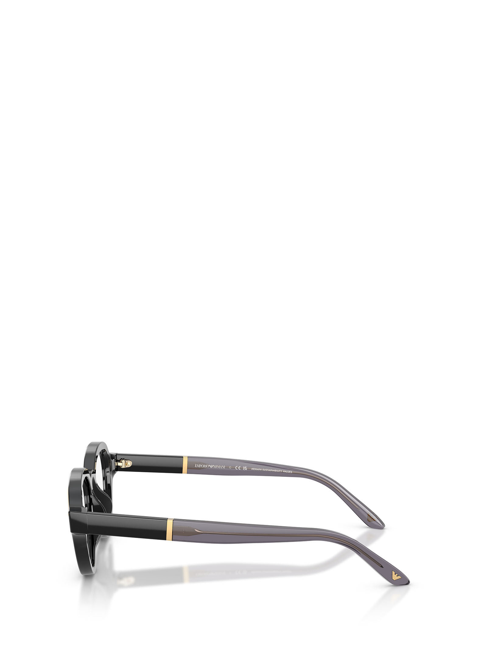 Emporio Armani Full Frame Plain Mirror In Black