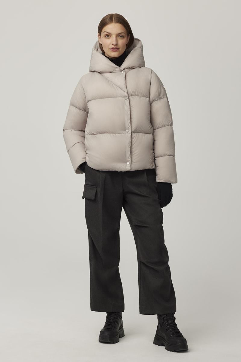 Shop Canada Goose Rhoda Hooded Puffer Jacket In Nude