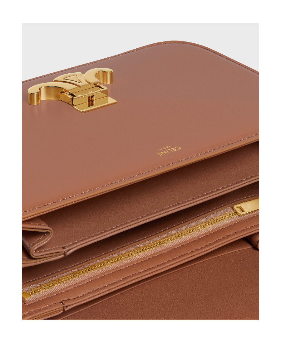 Celine Classique Triomphe Shoulder Bag In Brown
