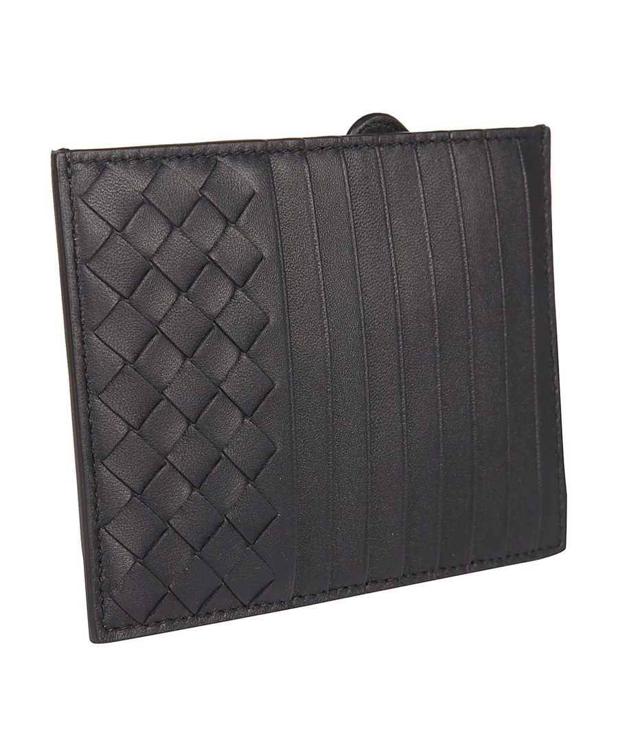 Bottega Veneta Intrecciato Weave Card Holder In Black