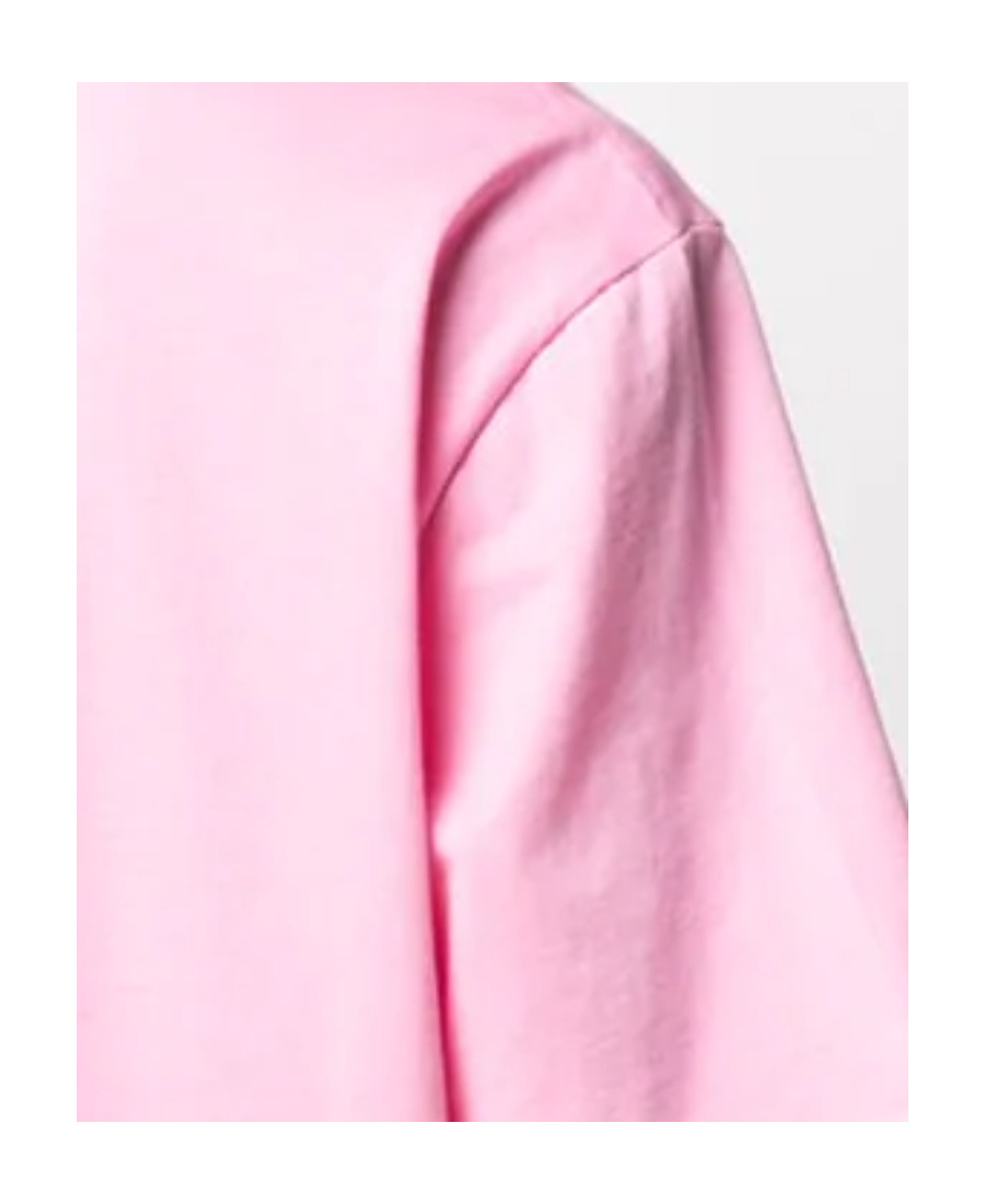 Moschino Logo-patch Crewneck T-shirt In Pink