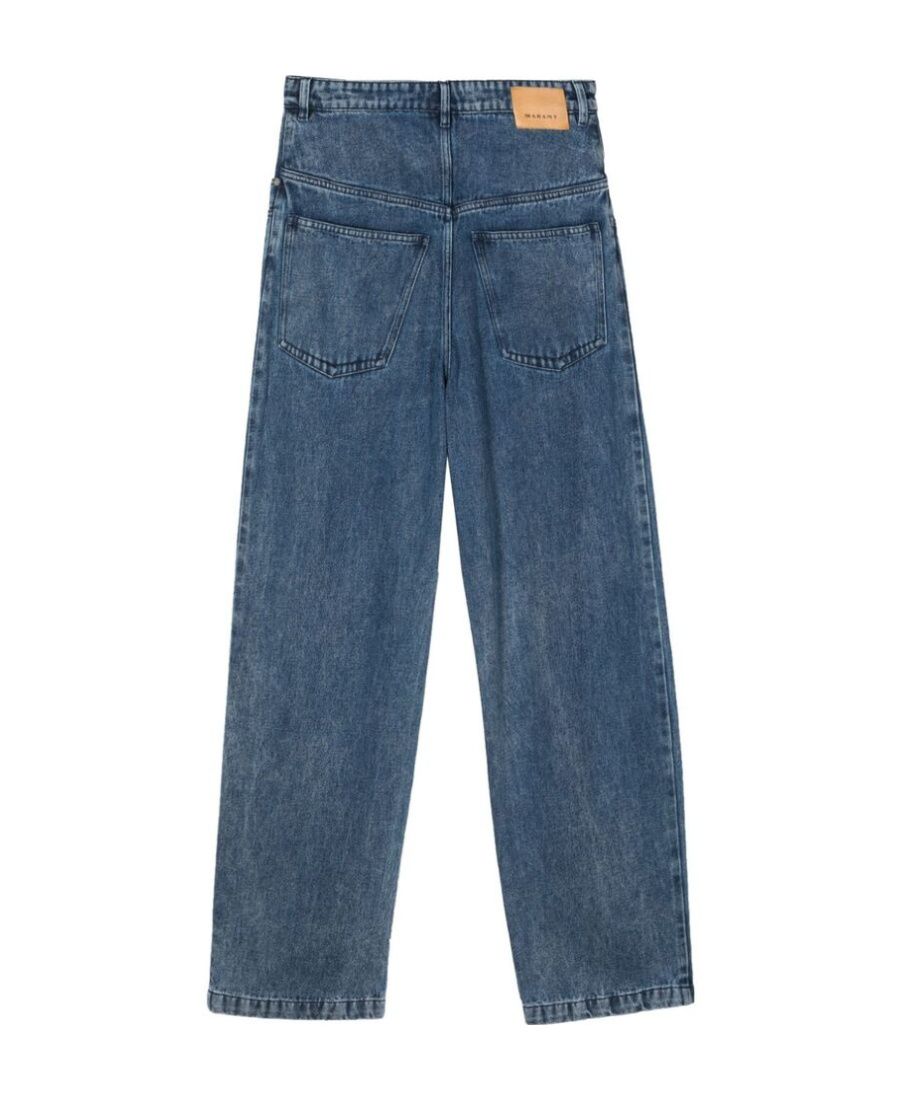 Isabel Marant Belt Ring Denim Trousers In Blue