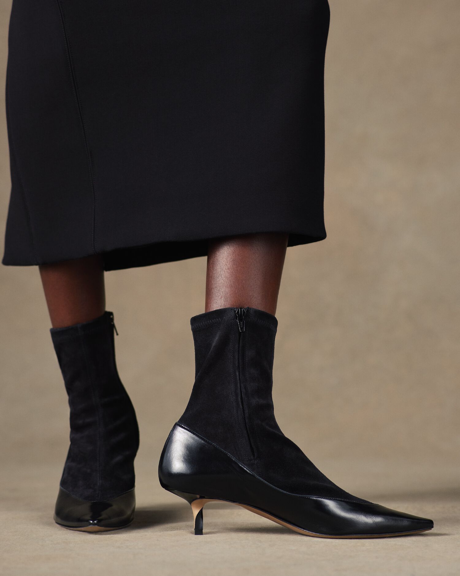 Jacquemus Tourni High-heeled Ankle Boots In Black