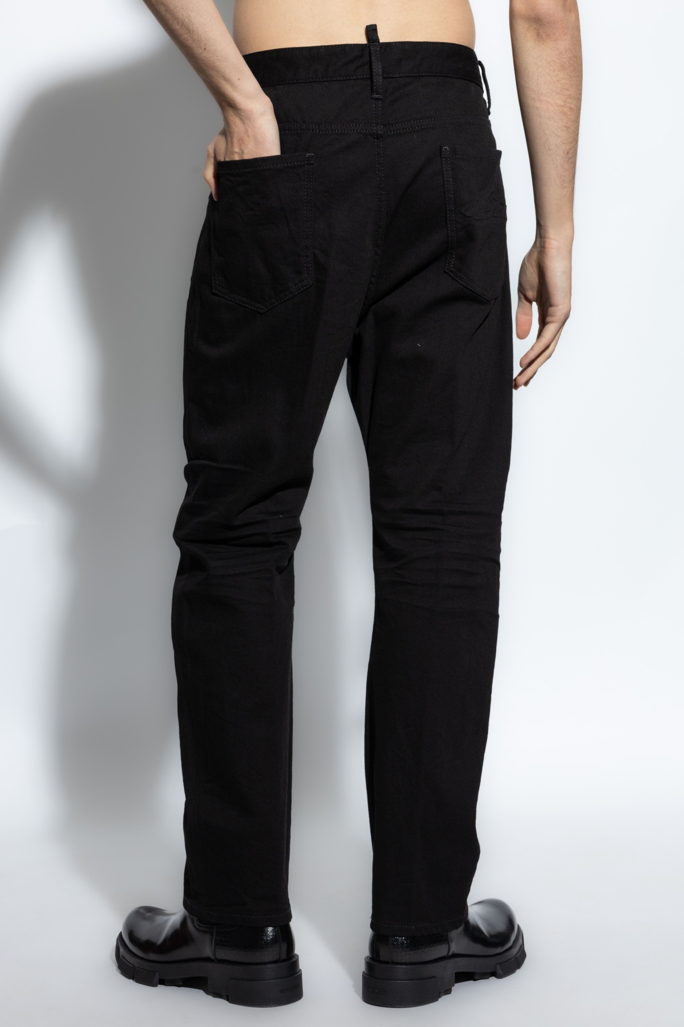 Dsquared2 Belt-loop Jeans In Black