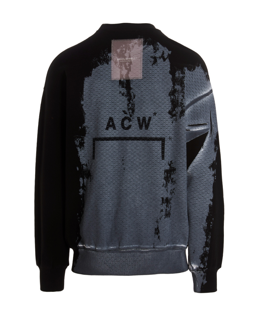A-cold-wall* Brushstroke-print Cotton Sweatshirt In Black
